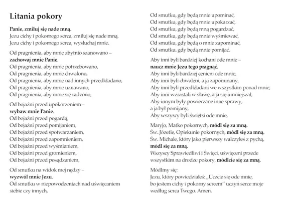 Litania Pokory: Tekst, znaczenie i jak praktykować tę modlitwę